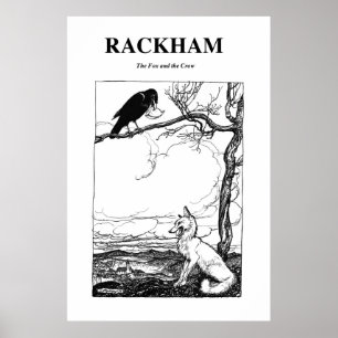 Arthur Rackham - De Vos en de Kraai - Vintage   Poster