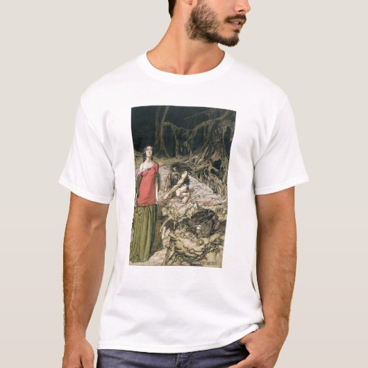 Arthur Rackham | De weide van Grimhilde, de mot T-shirt (Voorkant)