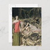 Arthur Rackham | De wol van Grimhilde, de mot Briefkaart (Voorkant / Achterkant)