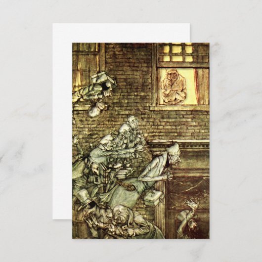 Arthur Rackham - Een kerstkarol - Ghosts Bedankkaart (Voorkant / Achterkant)
