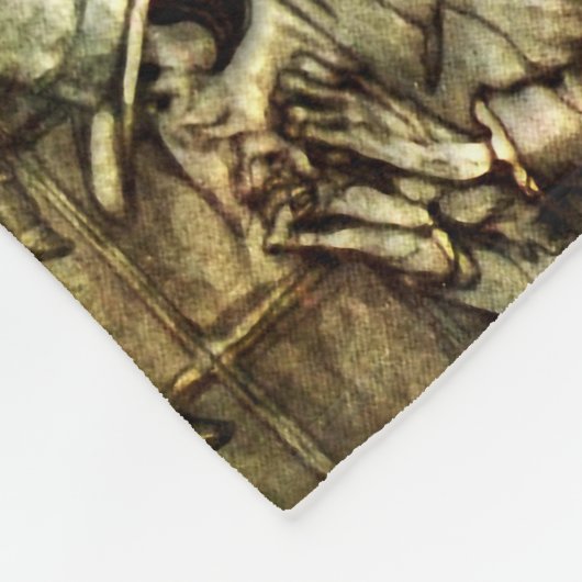 Arthur Rackham - Een kerstkarol - Ghosts Fleece Deken (Hoek)