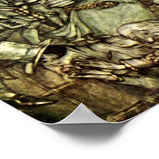 Arthur Rackham - Een kerstkarol - Ghosts Poster (Hoek)