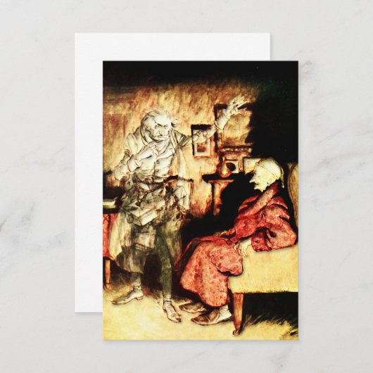 Arthur Rackham - Een kerstkarol - Scrooge Bedankkaart (Voorkant / Achterkant)