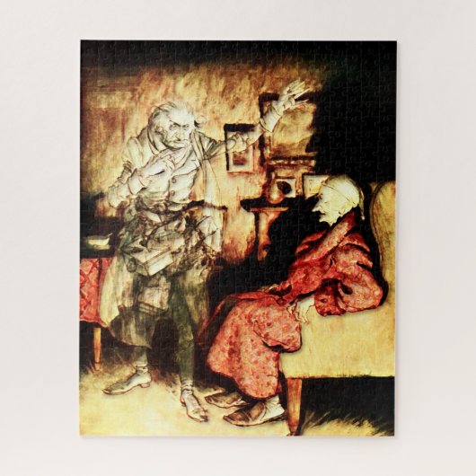 Arthur Rackham - Een kerstkarol - Scrooge Legpuzzel (Verticaal)