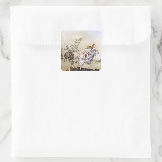  Arthur Rackham Fairies Square Sticker (Tas)