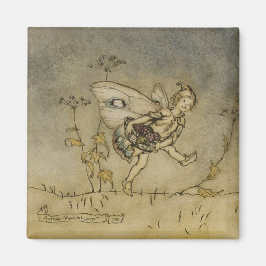 Arthur Rackham | Fairy, afbeelding uit 'A Midsu' Magneet (Voorkant)