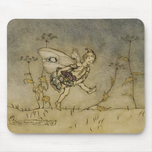 Arthur Rackham | Fairy, afbeelding uit 'A Midsu' Muismat (Voorkant)
