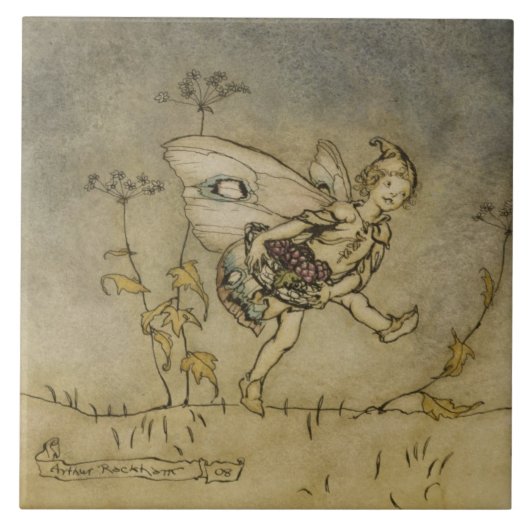 Arthur Rackham | Fairy, afbeelding uit 'A Midsu' Tegeltje (Voorkant)