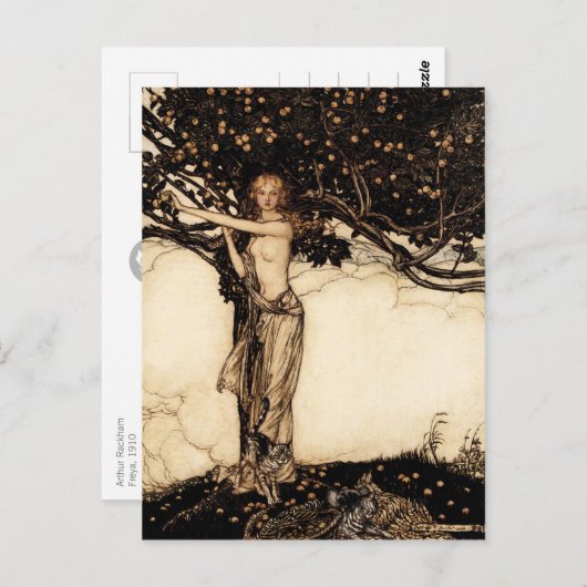 Arthur Rackham Freya CC0329 Briefkaart (Voorkant / Achterkant)