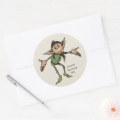 Arthur Rackham Gnome (kleur) Brothers Grimm CC0995 Ronde Sticker (Envelop)