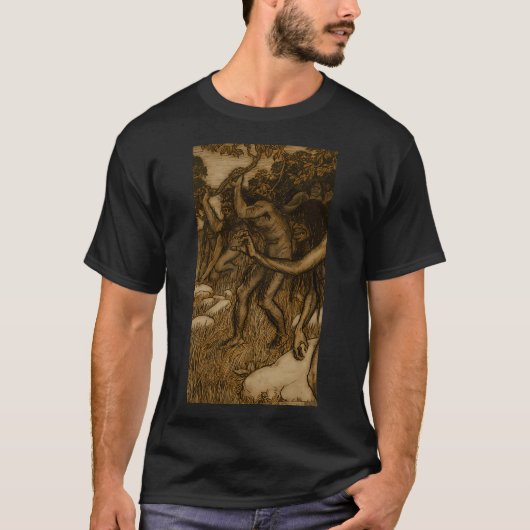 Arthur Rackham Het heksenbad T-shirt (Voorkant)