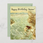 Arthur Rackham Illustratie Nymph op een rots Feestdagenkaart (Voorkant / Achterkant)