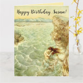 Arthur Rackham Illustratie Nymph op een rots Kaart (Gele Bloem)