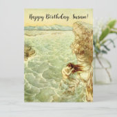 Arthur Rackham Illustratie Nymph op een rots Kaart (Staand voorkant)