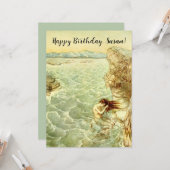 Arthur Rackham Illustratie Nymph op een rots Kaart (Voorkant / Achterkant in situ)