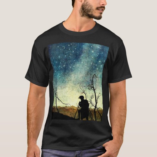 Arthur Rackham Illustration Comus Sterrennacht T-shirt (Voorkant)
