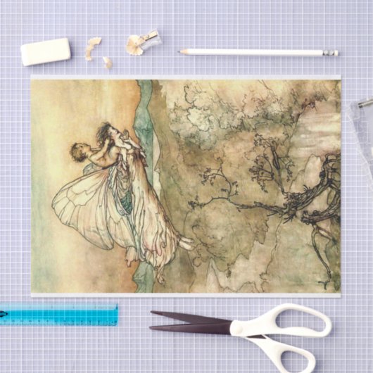 Arthur Rackham Illustration Midzomer Nights Dream Tissuepapier (Craft)