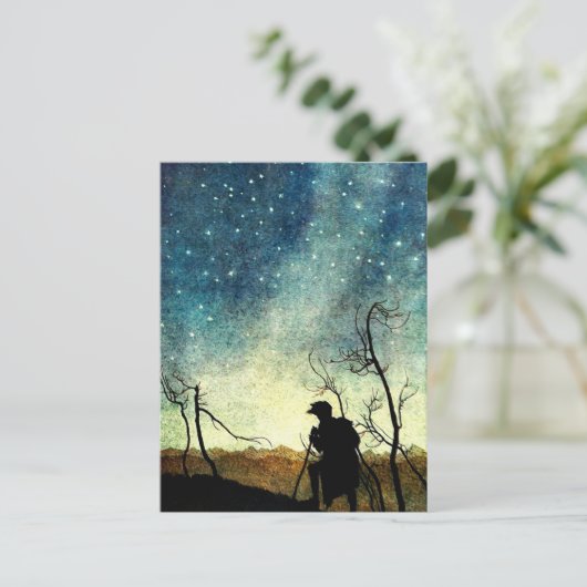 Arthur Rackham Illustration NIght Silhouette Briefkaart (Staand voorkant)