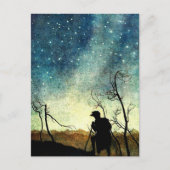 Arthur Rackham Illustration NIght Silhouette Briefkaart (Voorkant)
