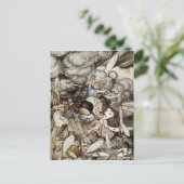 Arthur Rackham | In de Hertogin's Keuken, illuster Briefkaart (Staand voorkant)