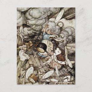 Arthur Rackham   In de Hertogin's Keuken, illuster Briefkaart