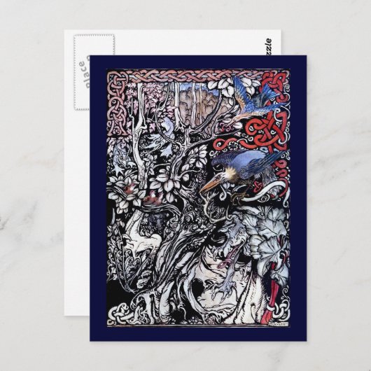 Arthur Rackham Irish Fayry tales Illustration Briefkaart (Voorkant / Achterkant)