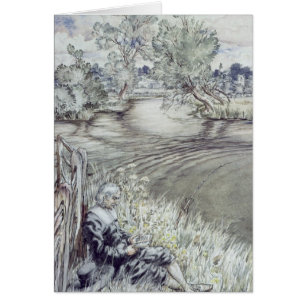Arthur Rackham Izaak Walton wijst op een F