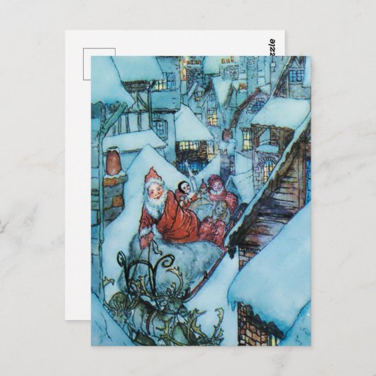 Arthur Rackham Kerstavond Kunst Briefkaart (Voorkant / Achterkant)