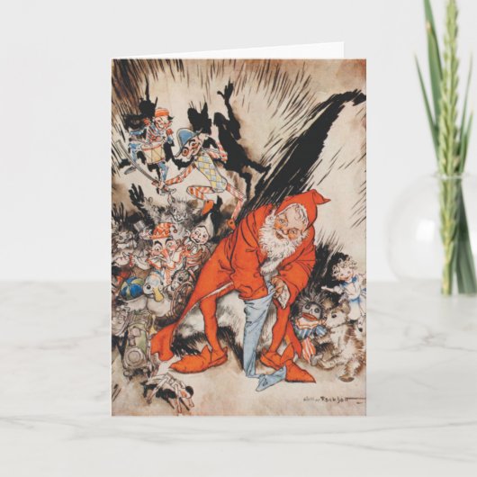  Arthur Rackham Kerstgroeten Feestdagen Kaart (Voorkant)