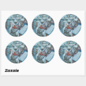 Arthur Rackham Kerstgroeten Ronde Sticker (Vel)