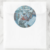 Arthur Rackham Kerstgroeten Ronde Sticker (Tas)