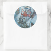  Arthur Rackham Kerstgroeten Ronde Sticker (Tas)