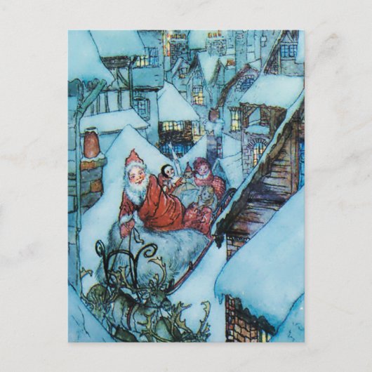Arthur Rackham kerstnacht kunst Briefkaart (Voorkant)