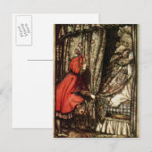 Arthur Rackham | Kleine rode rijkap Briefkaart (Voorkant / Achterkant)