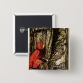 Arthur Rackham | Kleine rode rondhood Vierkante Button 5,1 Cm (Voorkant /achterkant)