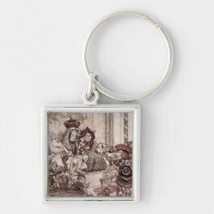 Arthur Rackham Knave voor de koning en de koning Sleutelhanger