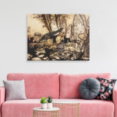 Arthur Rackham | Peter Pan in Kensington-tuinen Canvas Afdruk (Insitu (Woonkamer))