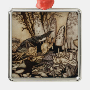 Arthur Rackham   Peter Pan in Kensington-tuinen Metalen Ornament