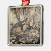 Arthur Rackham | Peter Pan in Kensington-tuinen Metalen Ornament (Links)