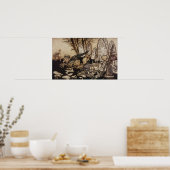 Arthur Rackham | Peter Pan in Kensington-tuinen Poster (Keuken)