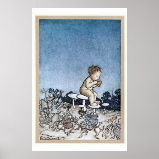 Arthur Rackham - Peter Pan Kensington Gardens 1906 Poster (Voorkant)