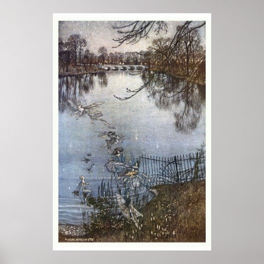 Arthur Rackham - Peter Pan Kensington Gardens Poster (Voorkant)