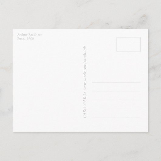 Arthur Rackham Puck Lord wat voor gek CC0776 Briefkaart (Achterkant)