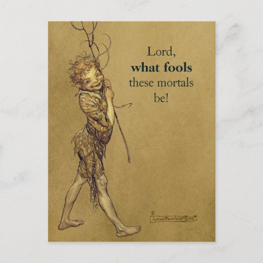 Arthur Rackham Puck Lord wat voor gek CC0776 Briefkaart (Voorkant)