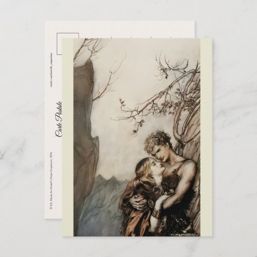 Arthur Rackham Richard Wagner Brünnhilde Valkyrie Briefkaart (Voorkant / Achterkant)