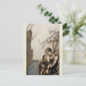 Arthur Rackham Richard Wagner Brünnhilde Valkyrie Briefkaart (Staand voorkant)