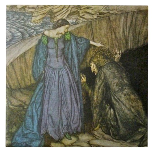 Arthur Rackham Romance van King Arthur Ceramic Til Tegeltje (Voorkant)