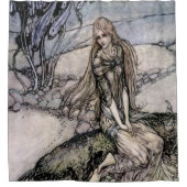 Arthur Rackham-sprookjeskunst uit “Undine” Douchegordijn (Voorkant)