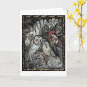 Arthur Rackham - "The Owl and the Birds" (1912) Ca Kaart (Gele Bloem)