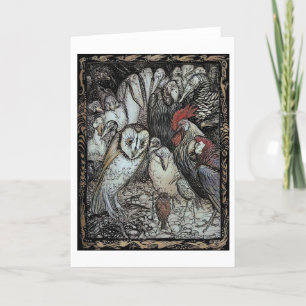 Arthur Rackham - "The Owl and the Birds" (1912) Ca Kaart